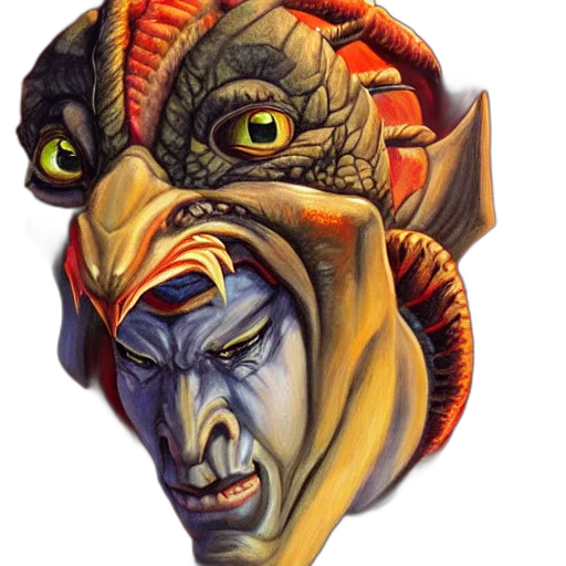 mask, face, dragon, creature transparent PNG cut-out