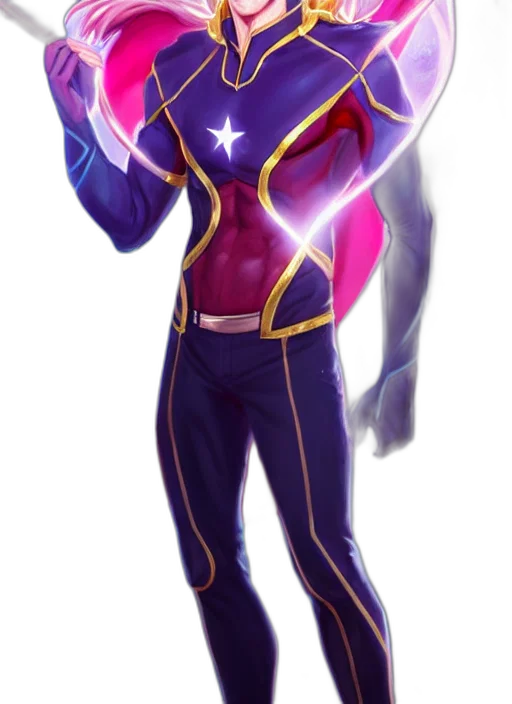 staff, weapon, jacket, concept art, 3d render, anime, comic book art, full transparent PNG cut-out