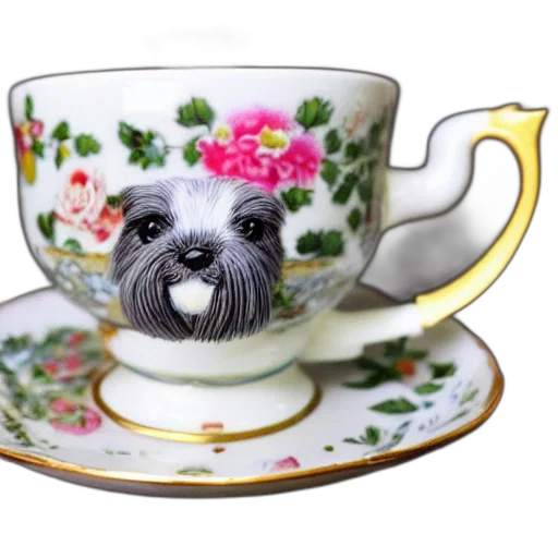 photorealistic, 3d render, small, morkie transparent PNG cut-out