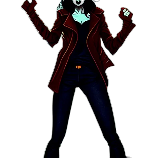 jacket, staff, concept art, cartoon transparent PNG cut-out