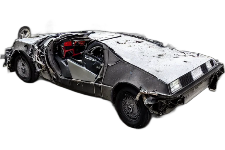 car, concept art, 3d render, cyberpunk transparent PNG cut-out
