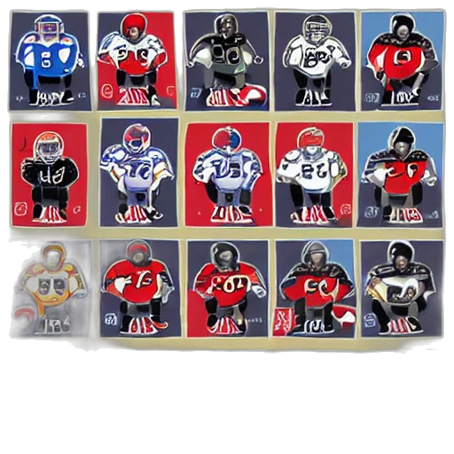 chibi, nfl, players transparent PNG cut-out