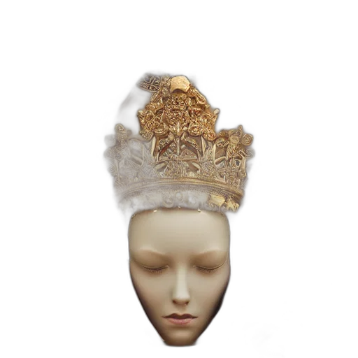 crown, hat, jewelry, mask, 3d render, photorealistic, concept art, queen transparent PNG cut-out