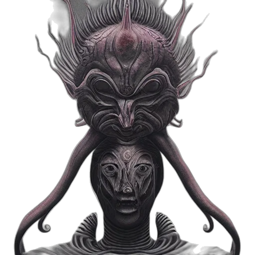 mask, creature, face, crown transparent PNG cut-out