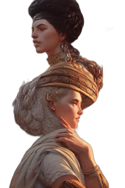 crown, hat, face, staff, concept art, photorealistic, fantasy art, 3d render transparent PNG cut-out