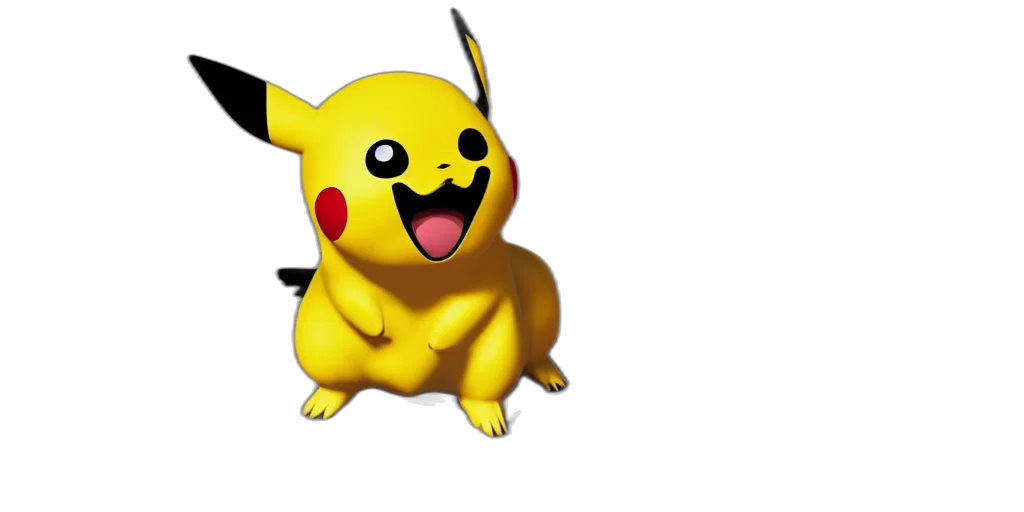 animal, creature, 3d render, pixel art, concept art, photorealistic, pikachu, looks transparent PNG cut-out