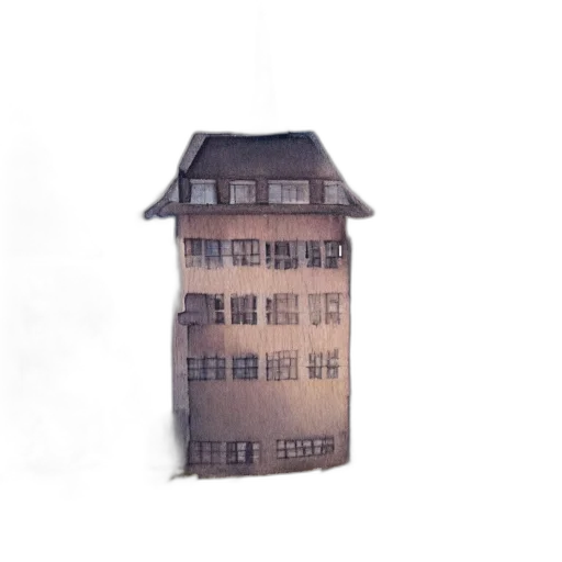 building, furniture, dress, umbrella, 3d render, concept art, photorealistic, watercolor transparent PNG cut-out