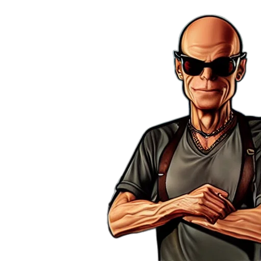 comic book art, concept art, cartoon, pixel art, vecna, style, grand, theft transparent PNG cut-out