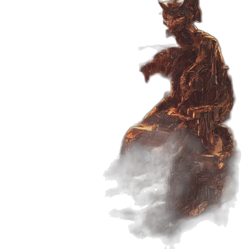 dragon, creature, mask, staff transparent PNG cut-out