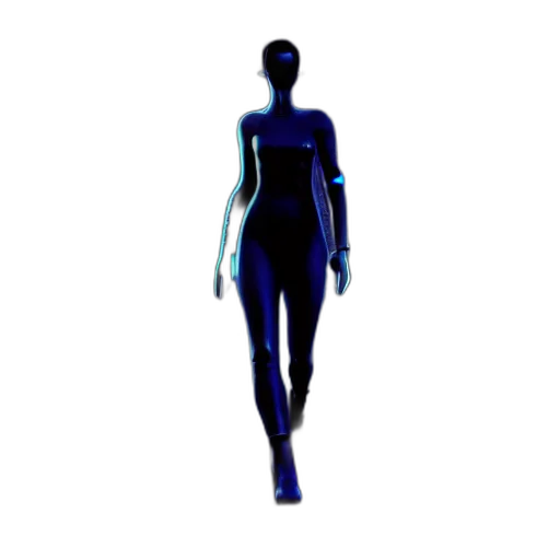 dress, robot, staff, creature transparent PNG cut-out