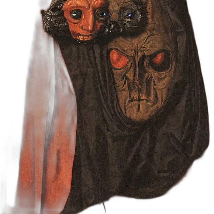mask, face, jacket, creature transparent PNG cut-out