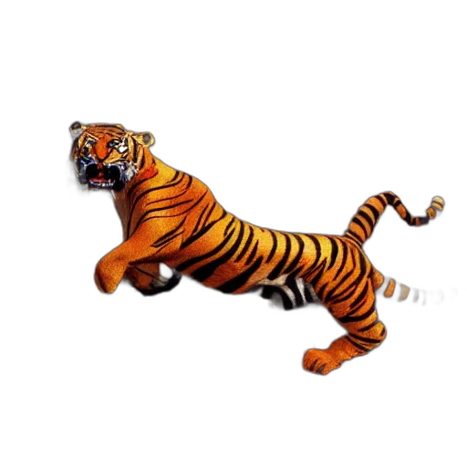 animal, creature, staff, 3d render, concept art, photorealistic, pixel art, tiger transparent PNG cut-out