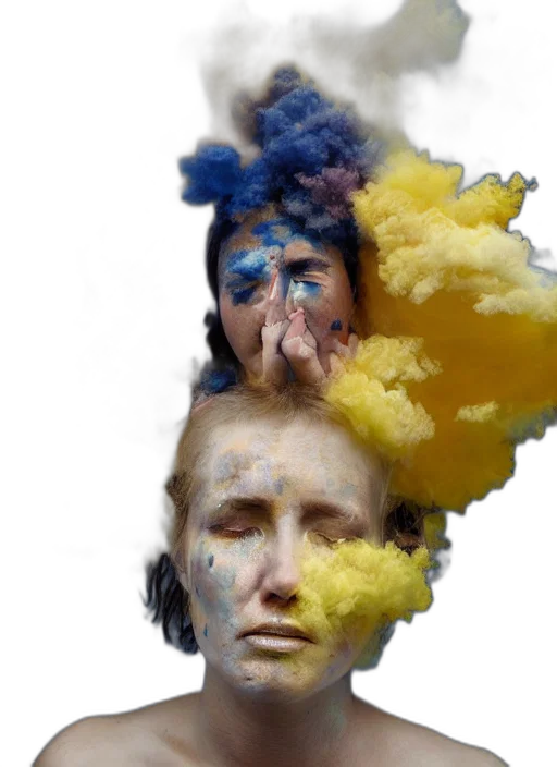 face, mask, photorealistic, 3d render transparent PNG cut-out