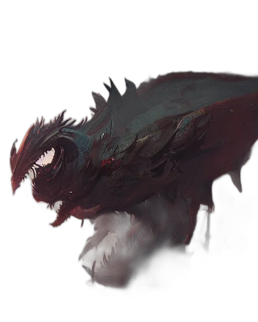 dragon, creature, mask, animal, concept art, fantasy art, watercolor, photorealistic transparent PNG cut-out