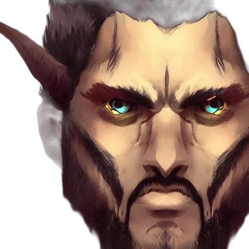 face, fantasy art, concept art, photorealistic transparent PNG cut-out