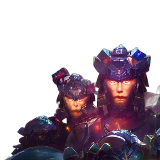 crown, robot, concept art, fantasy art transparent PNG cut-out