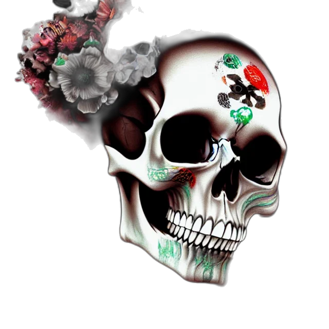 mask, crown, flower, face transparent PNG cut-out