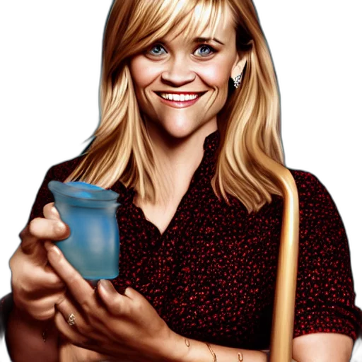 staff, face, reese, witherspoon, holding, spoon, her, hand transparent PNG cut-out