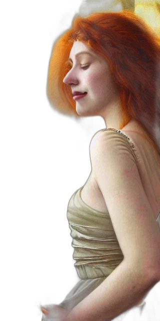 dress, jewelry, face, hair, photorealistic, fantasy art, oil painting, 3d render transparent PNG cut-out