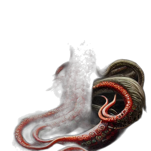 hair, creature, dragon, animal, concept art, fantasy art, photorealistic, 3d render transparent PNG cut-out