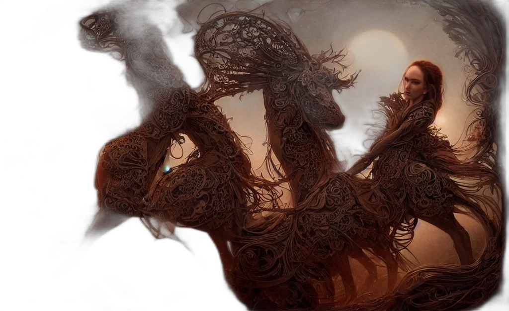 dragon, hair, creature, mask transparent PNG cut-out