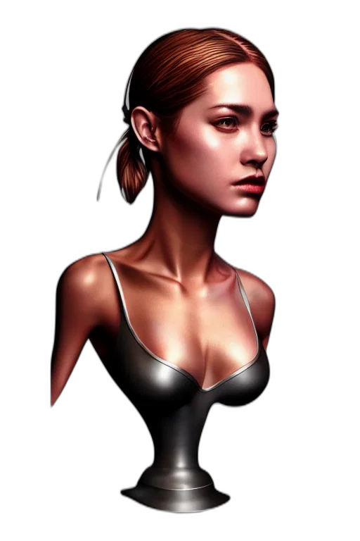 jewelry, dress, face, robot, concept art, photorealistic, fantasy art, comic book art transparent PNG cut-out