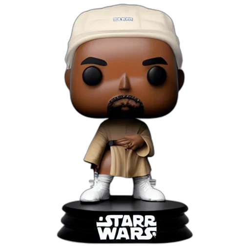 kanye, west, jedi, funkopop transparent PNG cut-out