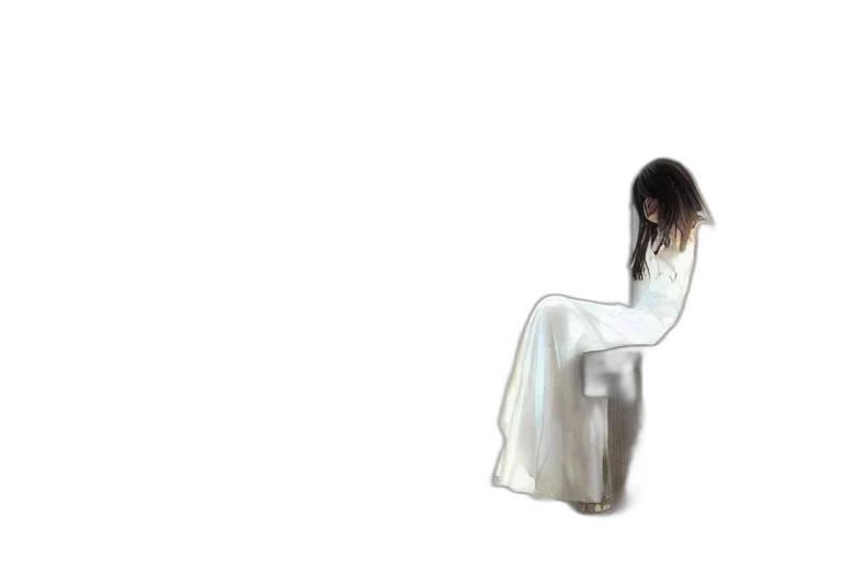 dress, hair, creature, mask transparent PNG cut-out