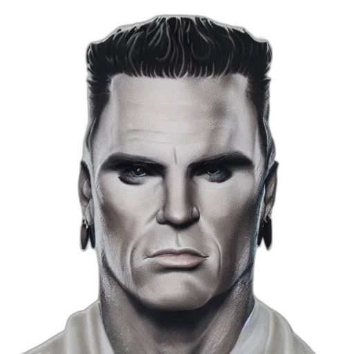 face, hair, photorealistic, comic book art transparent PNG cut-out