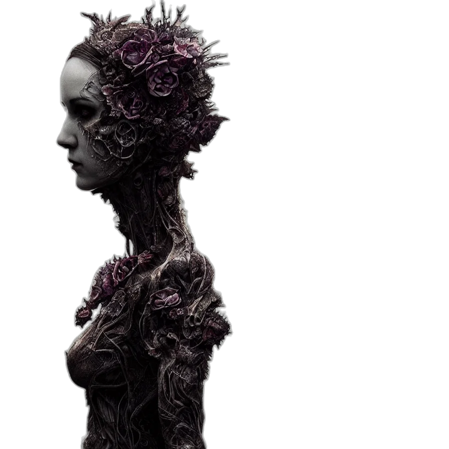 dress, robot, creature, crown transparent PNG cut-out