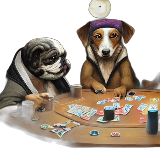 concept art, painting, hipster, dogs transparent PNG cut-out