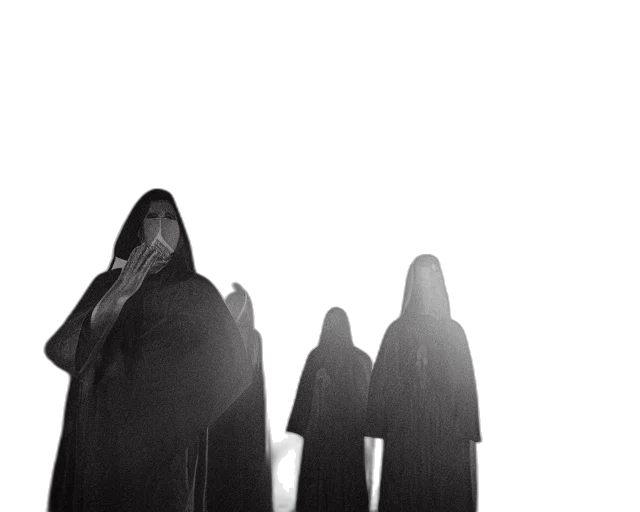 staff, dress, mask, jacket, concept art, 3d render, fog, outer space transparent PNG cut-out