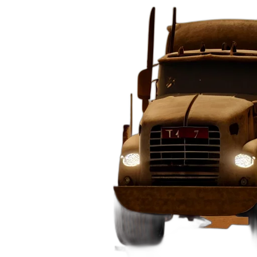 car, weapon, 3d render, concept art, photorealistic, fantasy art, tractor, trailer transparent PNG cut-out