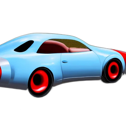 car, 3d render, concept art, photorealistic transparent PNG cut-out