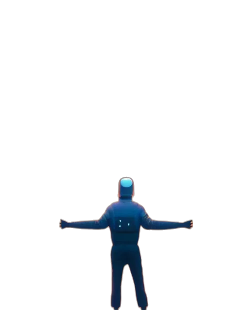 robot, jacket, creature, mask, 3d render, concept art, pixel art, vaporwave transparent PNG cut-out