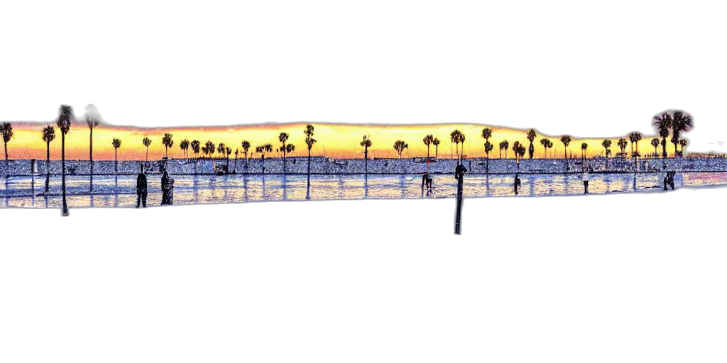umbrella, sword, staff, weapon, watercolor, beach, sunset, venice transparent PNG cut-out