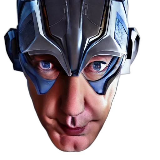 mask, robot, face, 3d render, photorealistic, concept art, comic book art, jeff transparent PNG cut-out