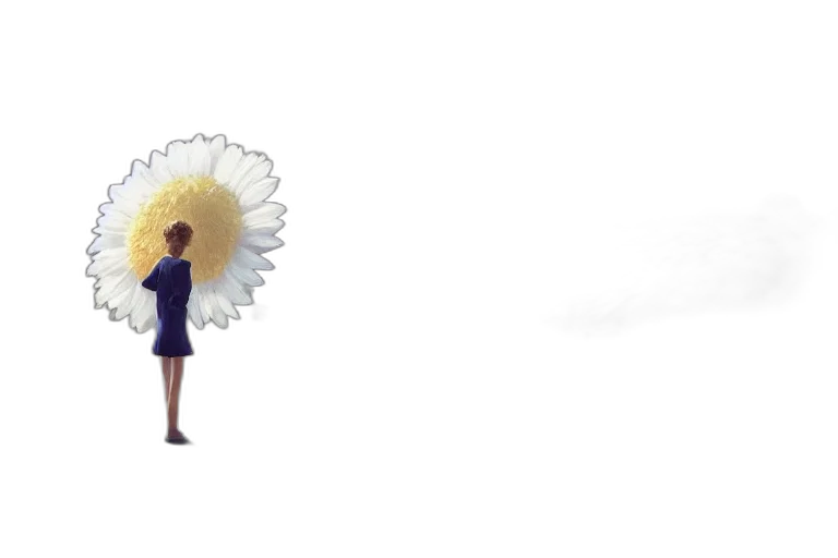 umbrella, dress, flower, crown, concept art, 3d render, pixel art, photorealistic transparent PNG cut-out