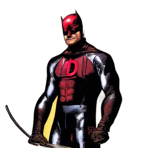 comic book art, concept art, dark, daredevil transparent PNG cut-out