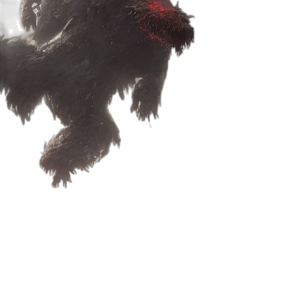 creature, animal, dragon, hair, concept art, fantasy art, photorealistic, 3d render transparent PNG cut-out