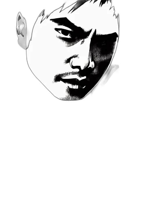 face, mask, pencil sketch, photorealistic transparent PNG cut-out