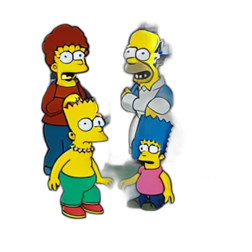 cartoon, 3d render, concept art, pixel art, stop-motion, animation, simpsons transparent PNG cut-out