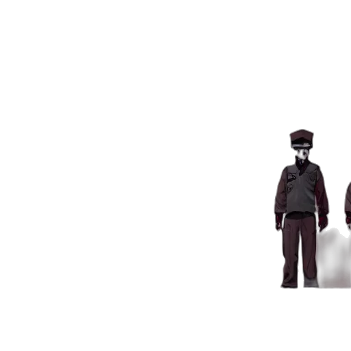 staff, robot, jacket, weapon transparent PNG cut-out