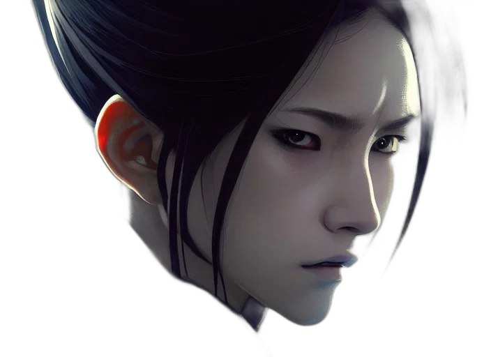 face, mask, robot, creature, photorealistic, concept art, fantasy art, 3d render transparent PNG cut-out