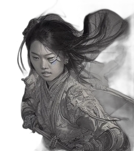 dragon, face, sword, dress transparent PNG cut-out