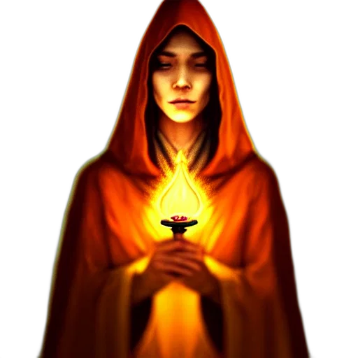 staff, face, fantasy art, concept art, pixel art, comic book art, fire, red transparent PNG cut-out
