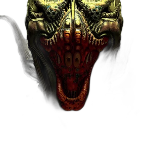 dragon, mask, creature, face, concept art, photorealistic, 3d render, fantasy art transparent PNG cut-out