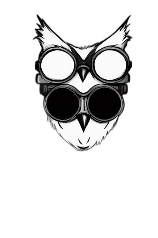 mask, face, animal, staff, cartoon, concept art, comic book art, cyberpunk transparent PNG cut-out