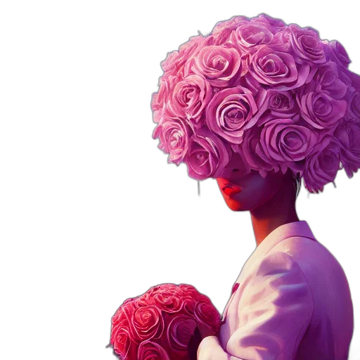 crown, hat, flower, hair transparent PNG cut-out