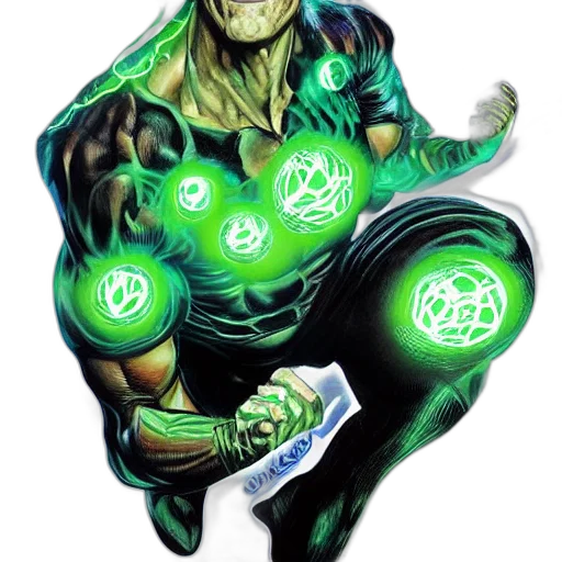 staff, comic book art, concept art, green transparent PNG cut-out